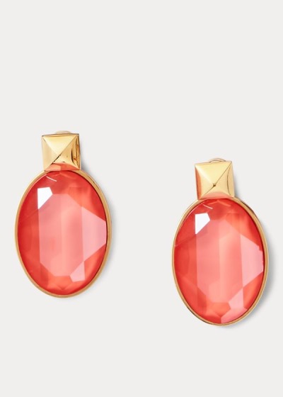 Women's Ralph Lauren Oval Crystal Drop Earrings | 372846QYX